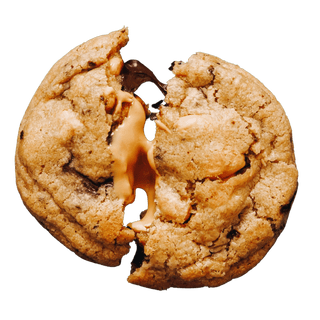‘DON’T TAKE ME TO SCHOOL’ - The Dough - ctor Baked Goods - PEANUT BUTTER - cookie in half - top view