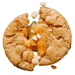 Lemon - Aid Kit - The Dough - ctor Baked Goods - Lemon Curd Cookie - cookie in half - top view