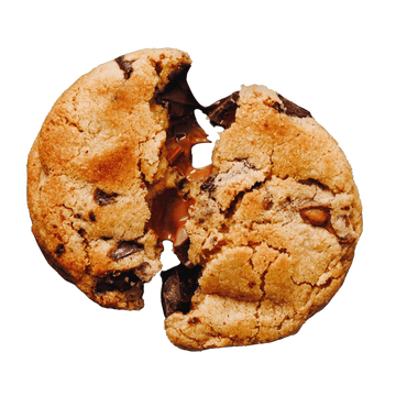 NOT SO CHOC CHIP - The Dough - ctor Baked Goods - cookie in half - top view