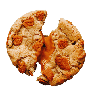 Paiging Dr. Biscoff - The Dough - ctor Baked Goods - Biscoff - cookie in half - top view